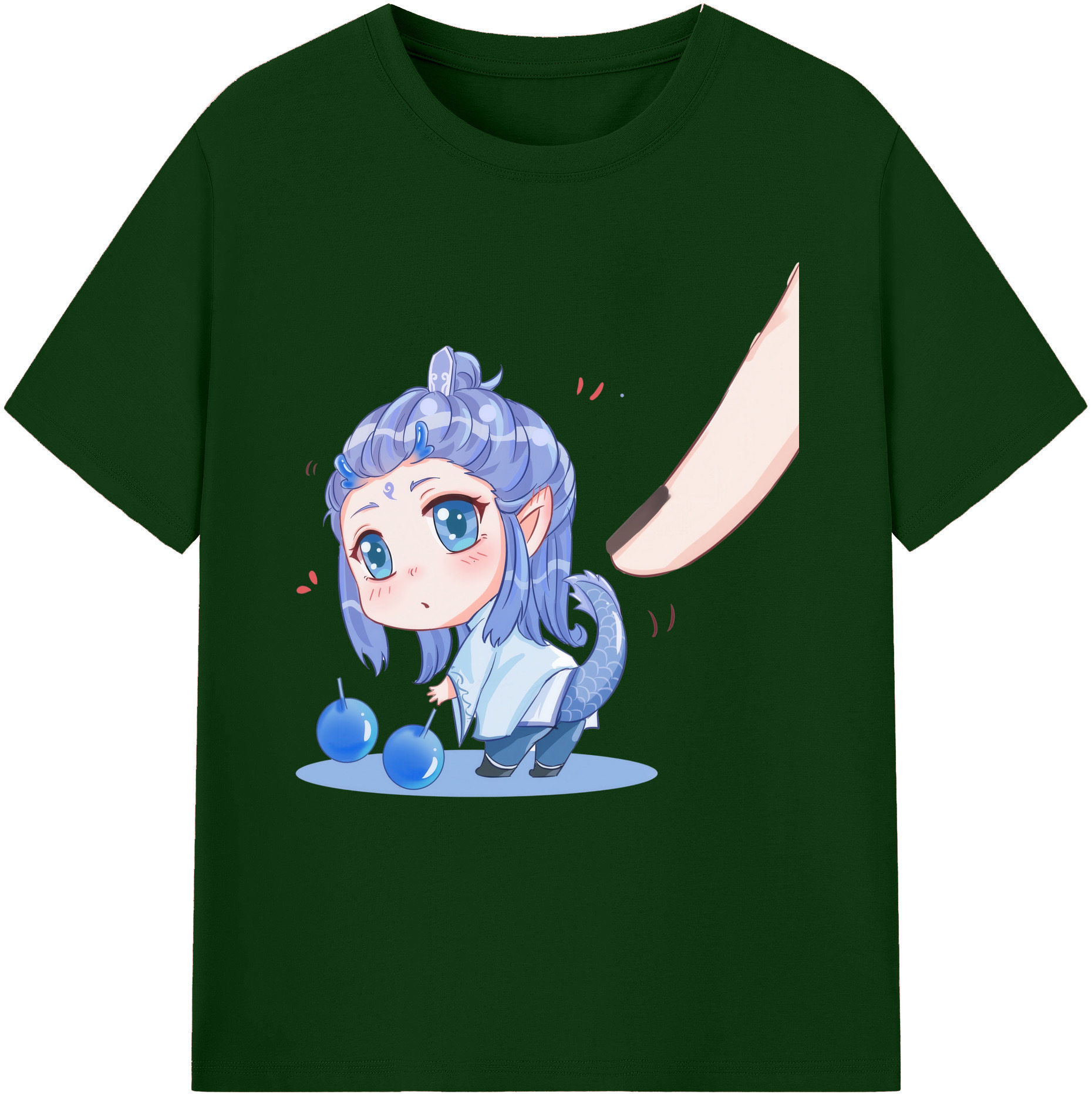 （画像用） Ne Zha 2 ナタ 魔童の大暴れ 綿100％半袖Tシャツ（フロントプリント）